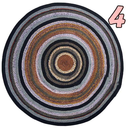 Colorful Jute Round Rug